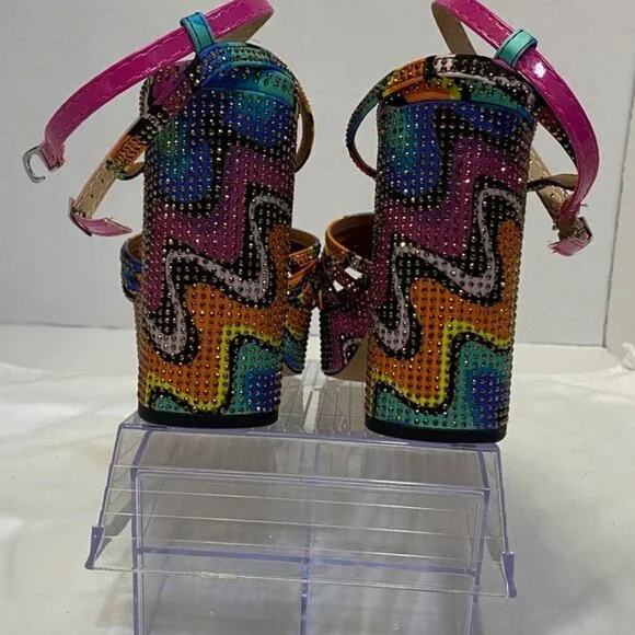 Kurt Geiger Multicolor Strappy Platform Heels - Picture 4 of 7